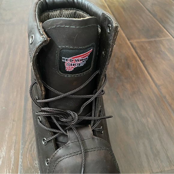 Red Wings Heavy Dark Brown Work boot Size 14 M Vibram Sole Heat Oil Resistant main image 8